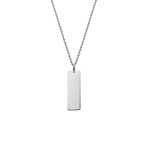 Ocelový náhrdelník s gravírováním Flat bar Barva: Stříbrná, Druh písma: Font 2
