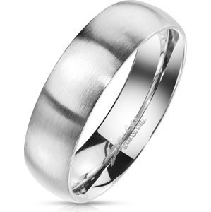 Ocelový prsten s matným povrchem Velikost prstenu: 49, Šíře: 4 mm