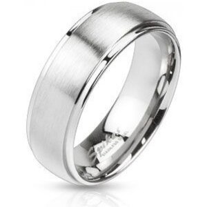 Ocelový prsten se dvěma pruhy Velikost prstenu: 64
