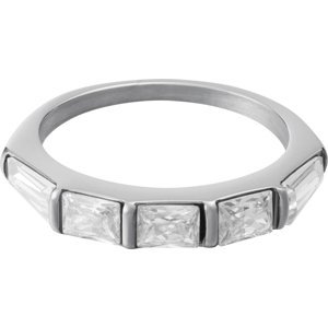 Ocelový prsten Square Zirconia Velikost prstenu: 50