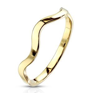 Ocelový zlacený prsten Wawy Gold Velikost prstenu: 49