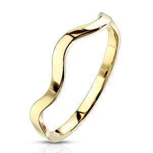 Ocelový zlacený prsten Wawy Gold Velikost prstenu: 54