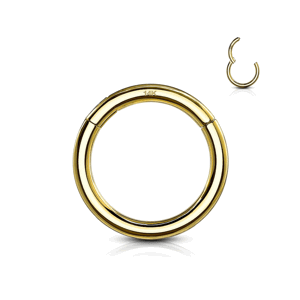 Segmentový kroužek s otevíráním ze 14kt žlutého zlata 585/1000 Velikost: 1 mm, Délka / Průměr: 8 mm