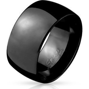 Široký černý pánský ocelový prsten Velikost prstenu: 64