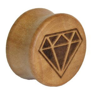 Dřevěný plug Diamant Velikost: 16 mm
