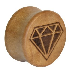 Dřevěný plug Diamant Velikost: 18 mm