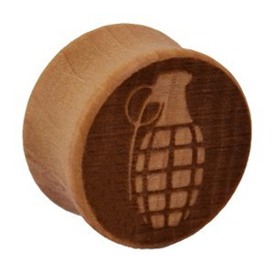 Dřevěný plug Granát tmavé dřevo Velikost: 10 mm