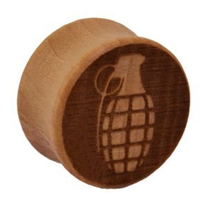 Dřevěný plug Granát tmavé dřevo Velikost: 12 mm