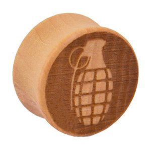 Dřevěný plug Granát Velikost: 24 mm