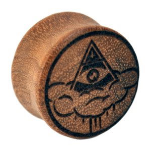 Dřevěný plug Illuminati tmavé dřevo Velikost: 22 mm