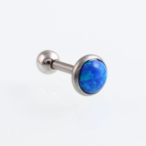 Helix piercing - sada 3 ks činek s modrým kamenem