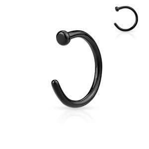 Nosovka kroužek Barva: Černá, Velikost: 0,6 mm x 10 mm