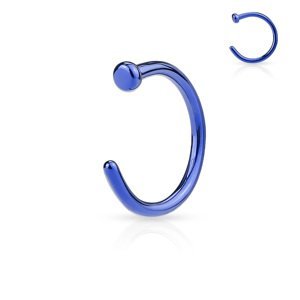 Nosovka kroužek Barva: Modrá, Velikost: 0,6 mm x 10 mm