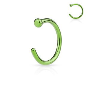 Nosovka kroužek Barva: Zelená, Velikost: 0,6 mm x 8 mm