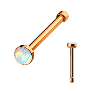 Nosovka rovná barevná s opálovým kamínkem Barva: Rosegold