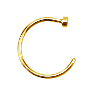 Nosovka - zlatý kroužek z chirurgické oceli Velikost: 0,6 mm x 10 mm