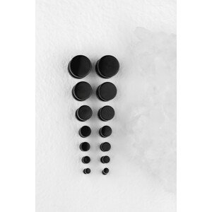 Ocelový fake plug v černé barvě Velikost: 10 mm