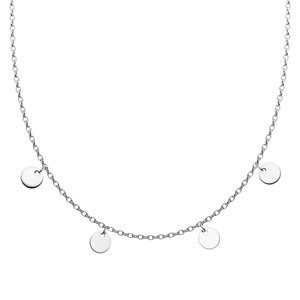 Ocelový náhrdelník se 4 kulatými přívěsky Barva: Stříbrná