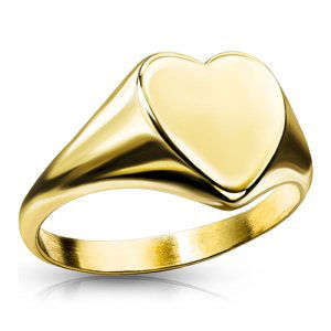 Ocelový prsten Golden Heart Velikost: 52