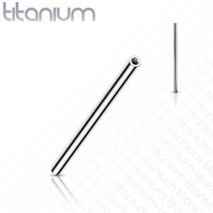 Titanová bezzávitová činka - náhradní tělo šperku Délka / Průměr: 14 mm