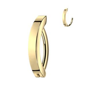 Titanový piercing do pupíku - clicker Vivien Barva: Zlatá, Délka / Průměr: 12 mm