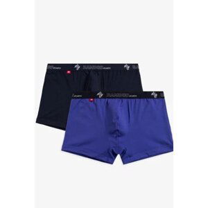 2 PACK boxerky Atlantic 2MH-1187 Tmavěmodrá-modrá 2XL