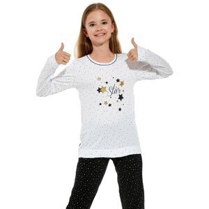 Dívčí pyžamo Cornette 156 Star Bílo-černá 110-116