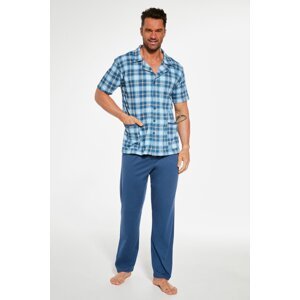 Pánské pyžamo Cornette 318/48 - krátký rukáv Světle modrá L