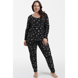 Dámské pyžamo Italian Fashion Laponia - bavlněné Černá 2XL
