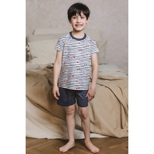 Chlapecké pyžamo Italian Fashion Korfu Tmavěmodrá-bílá 8 let