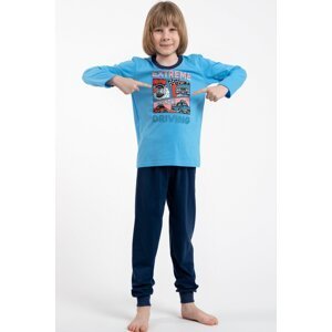 Chlapecké pyžamo Italian Fashion Explore - bavlna Světlemodrá-tmavěmodrá 10 let
