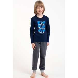 Chlapecké pyžamo Italian Fashion Vojtěch - Energy Tmavě modrá-šedá 12 let