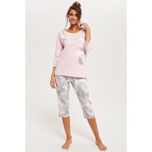 Dámské pyžamo Italian Fashion Dracena - tříčtvrteční Růžová 2XL