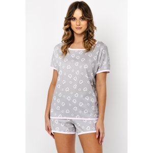 Dámské pyžamo Italian Fashion Noelie - krátké Světle šedá L