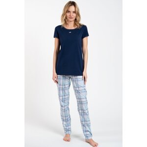 Dámské pyžamo Italian Fashion Glamour - bavlna Tmavěmodrá-modrá L