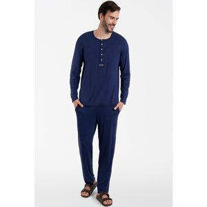 Pánské pyžamo Italian Fashion Amigo - viskóza Tmavě modrá L