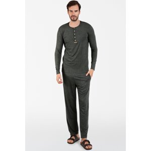 Pánské pyžamo Italian Fashion Amigo - viskóza Tmavě šedá XL