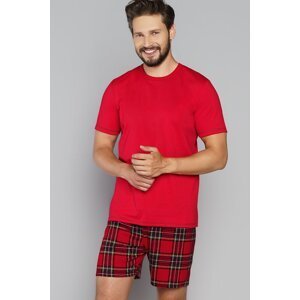 Pánské pyžamo Italian Fashion Narvik - krátké Červená S