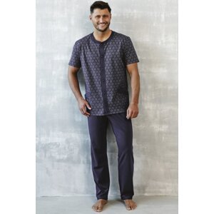 Pánské pyžamo Italian Fashion Ricardo Tmavě modrá L
