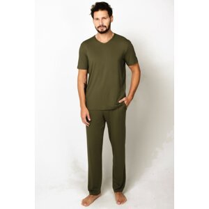 Pánské pyžamo Italian Fashion Dallas Khaki XL