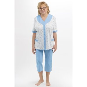 Dámské pyžamo Martel Honorata 211 - bavlna Bílo-modrá M