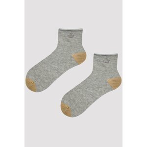 Dámské ponožky Noviti s třpytivými prvky SB028 Šedá 39-42