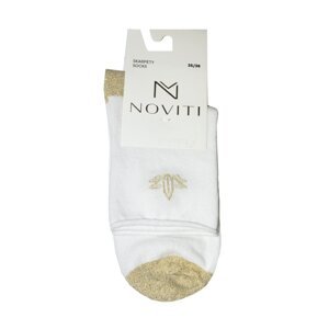 Dámské ponožky Noviti s třpytivými prvky SB028 Bílá 35-38