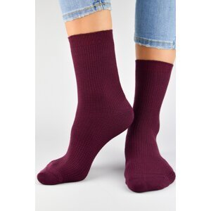 Dámské ponožky Noviti SB040 Bordó 35-38