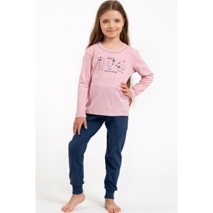 Dívčí pyžamo Italian Fashion Lita - bavlna Růžovo-tmavěmodrá 14 let