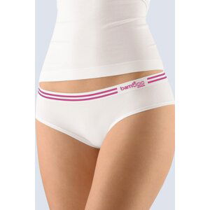 Francouzské kalhotky Gina 04021P - bezešvé Bílo-růžová L-XL
