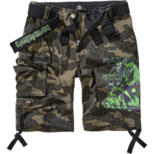 BRANDIT kraťasy Iron Maiden Savage Shorts The Number of The Beast darkcamo Velikost: M