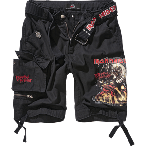 BRANDIT kraťasy Iron Maiden Savage Shorts The Number of The Beast black edition černé Velikost: 4XL