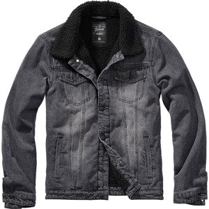 BRANDIT bunda Sherpa Denim Jacket Černá Velikost: XXL