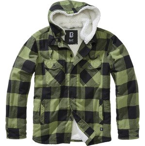 BRANDIT bunda Lumberjacket hooded Černo-olivová Velikost: 3XL